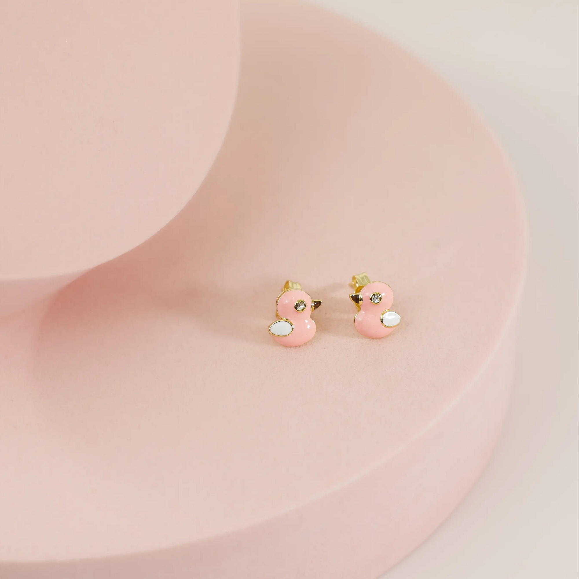 Kids Baby Duck Enamel Studs