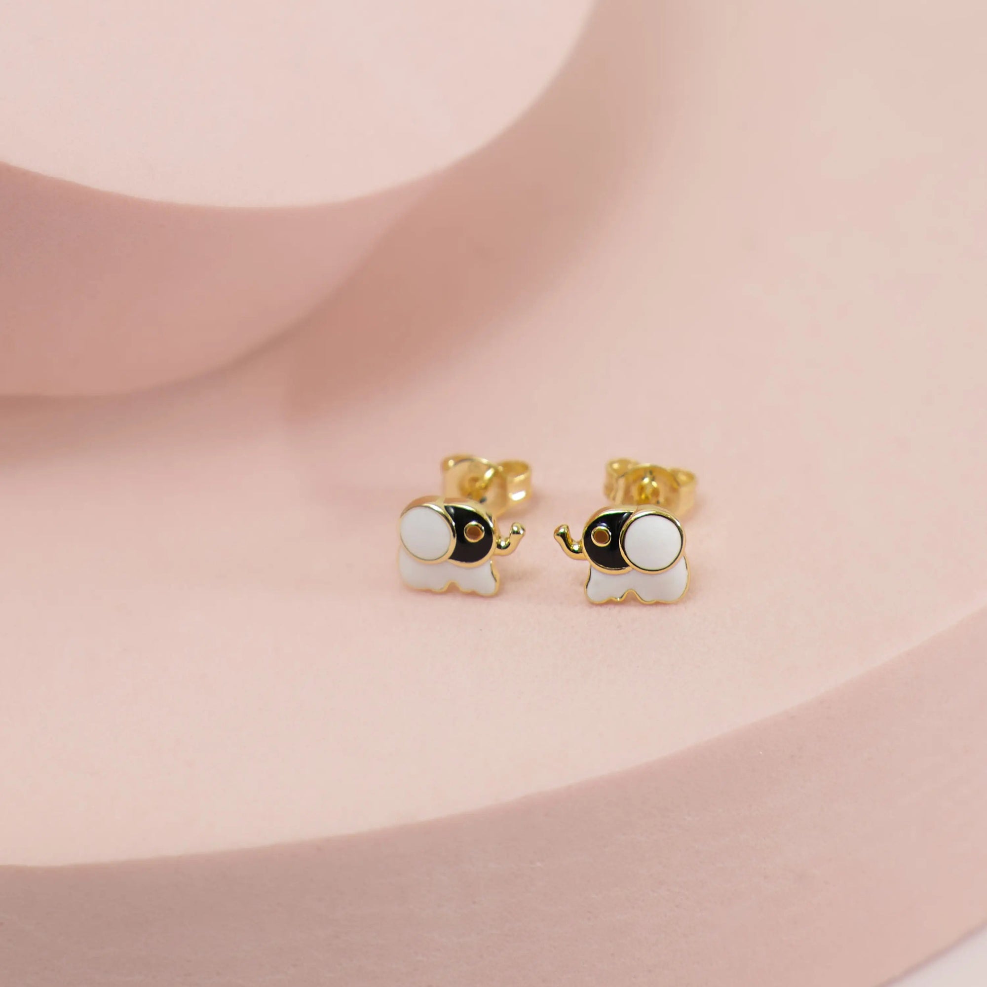 Kids Baby Elephant Enamel Studs