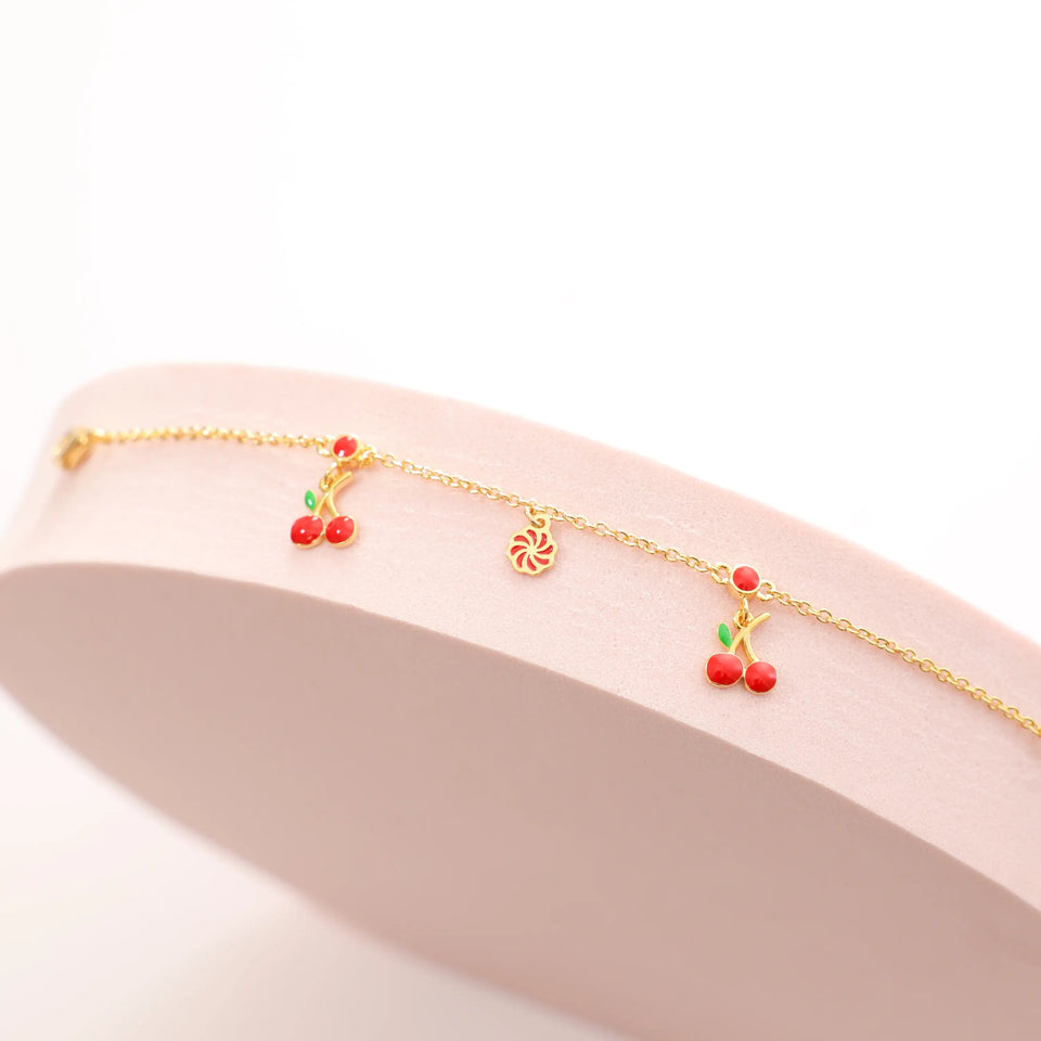 Kids ‘Cherry Charm’ Kids Bracelet Bracelets IceLink-DONNA