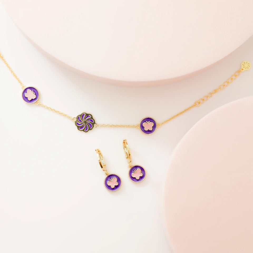 Kids ‘Rosie’ Butterfly Charm Enamel Bracelet Bracelets IceLink-DONNA