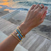 14K Toi et Moi Turquoise Enamel Bangle Bracelets IceLink-SVN