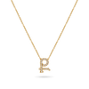 14K Diamond Armenian Initial Necklace Necklaces IceLink-CAL Ք (Kristina)  