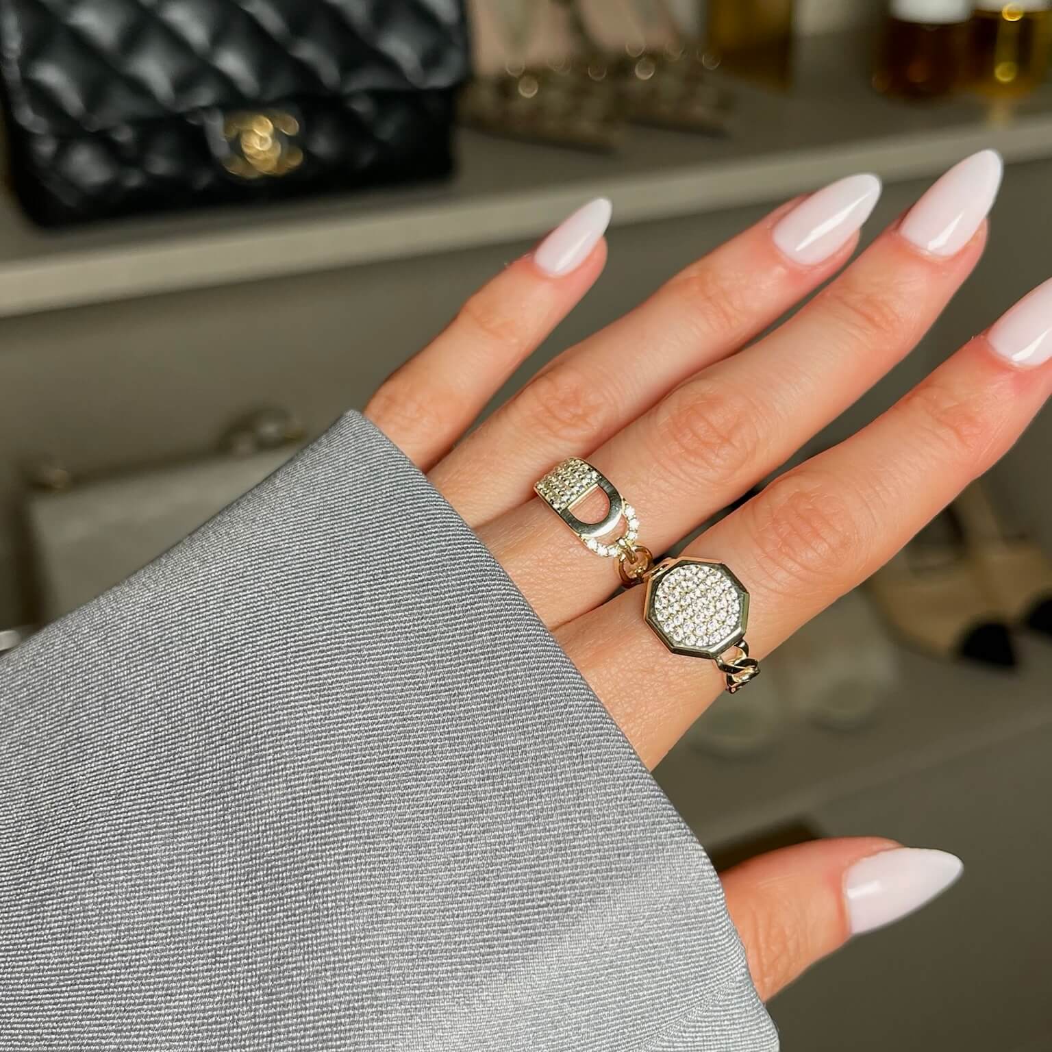 14K Double Down Ring Rings IceLink-CAL