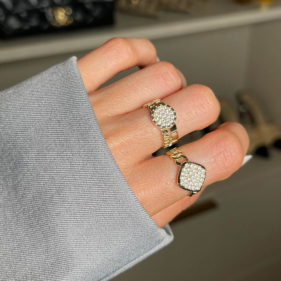 14K Dia Ring Rings IceLink-CAL 4