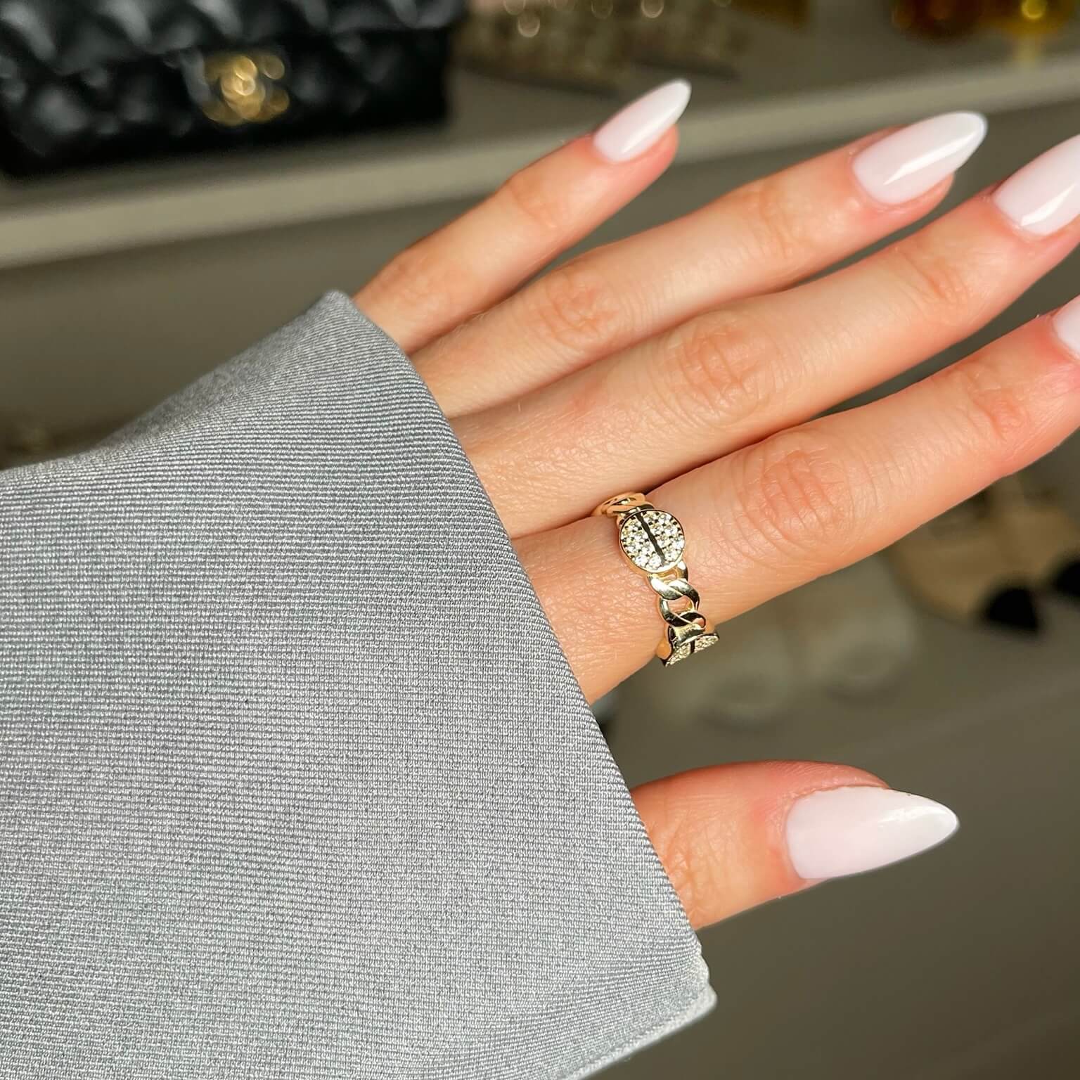 14K Cuban Halo Ring Rings IceLink-CAL 4