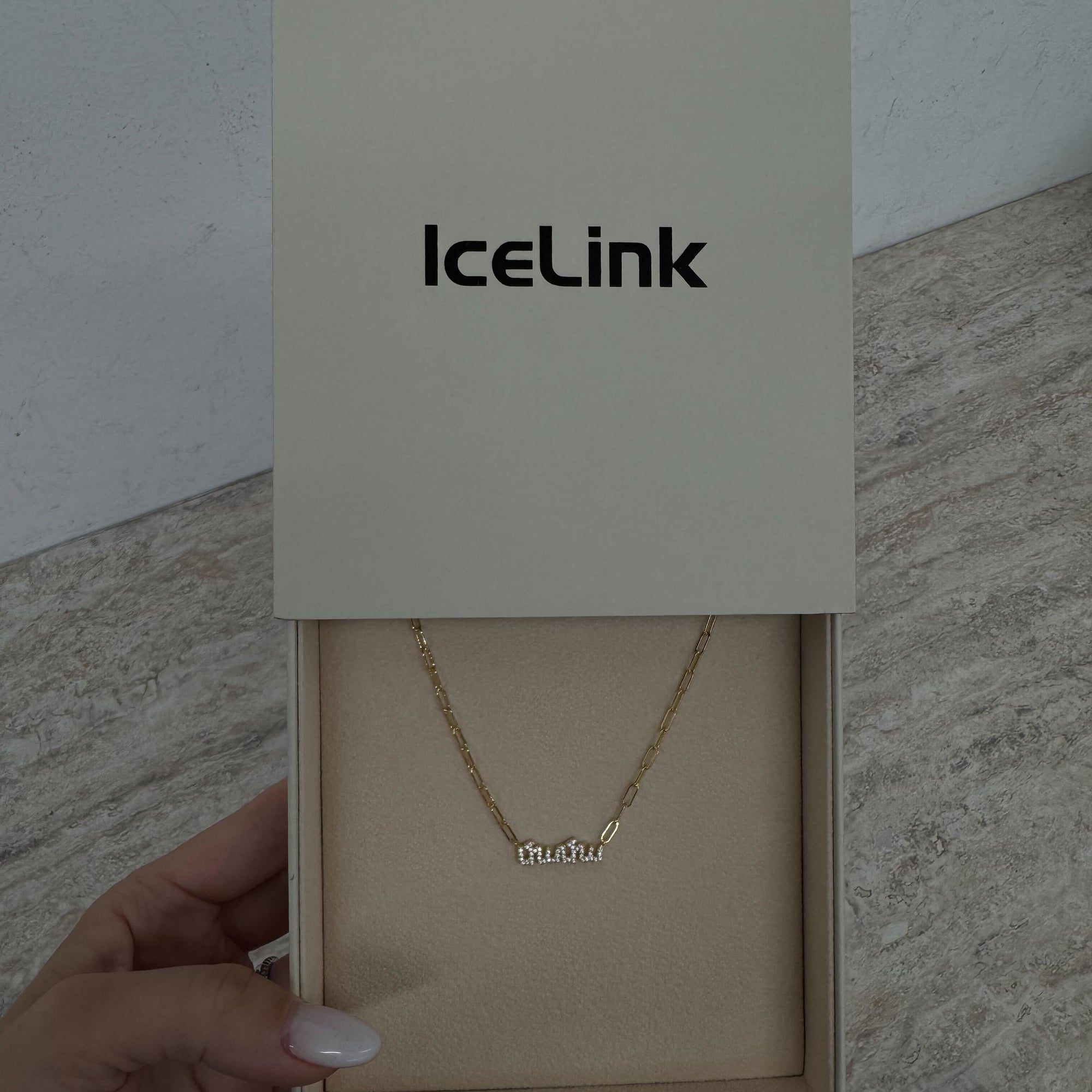 &#39;Mama&#39; Armenian Paperclip Necklace