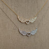 14K Angel Wing Diamond Necklace Necklaces IceLink-CAL   