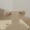 14K Infinity Diamond Studs Earrings IceLink-CAL 14K Rose Gold  