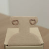 14K Big Heart Diamond Stud Earrings (Sample Sale) Earrings IceLink-CAL 14K Rose Gold  