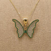 14K Emerald Butterfly Pendant Charms &amp; Pendants IceLink-CAL   