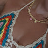 Pink Enamel Cross Necklace Necklaces IceLink-ATL