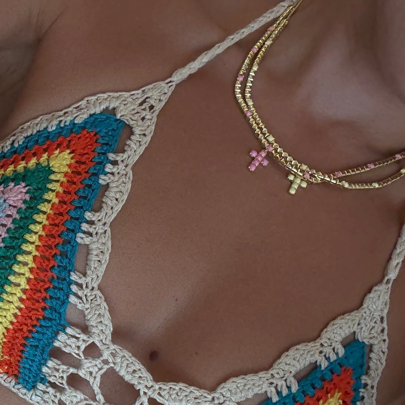 Butter Yellow Enamel Cross Necklace Necklaces IceLink-ATL