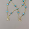 Turquoise Armenian Initial Necklace Necklaces IceLink-ATL