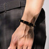 Men&#39;s Hexagon Onyx Eternity Cord Bracelet Bracelets IceLink-VA