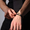 Men&#39;s Black Cord Franco Bracelet Bracelets IceLink-VA