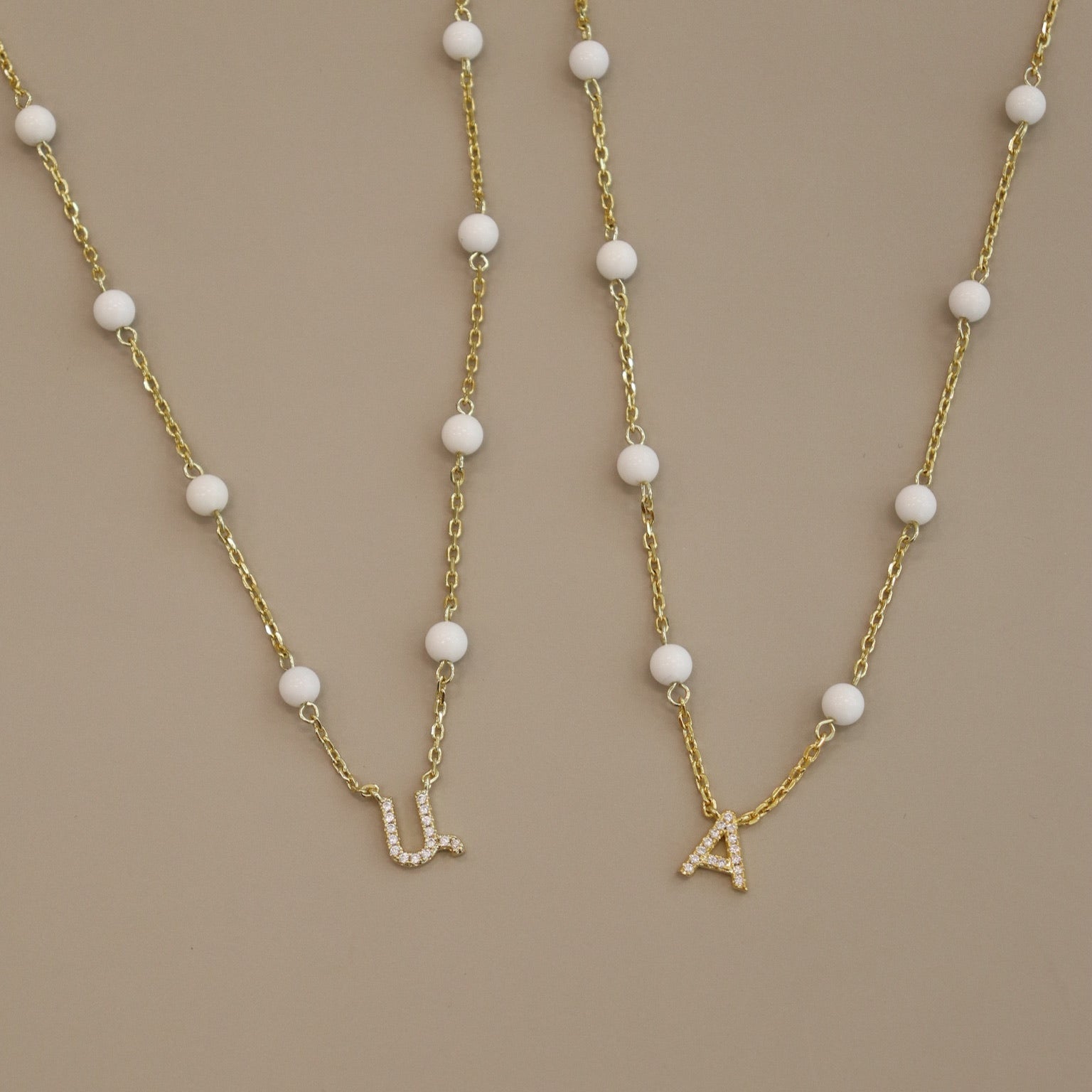 White &#39;True You&#39; Initial Necklace Necklaces IceLink-ATL