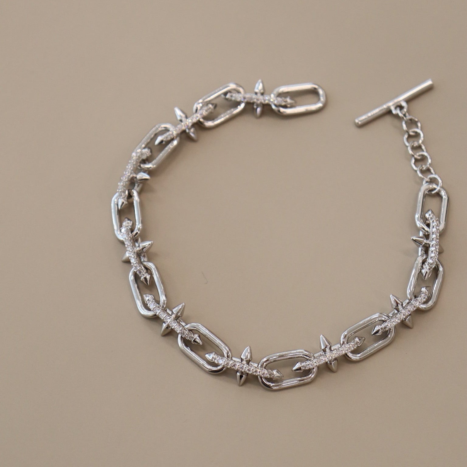 Mens Chrome Link Paperclip Bracelet Bracelets IceLink-ATL