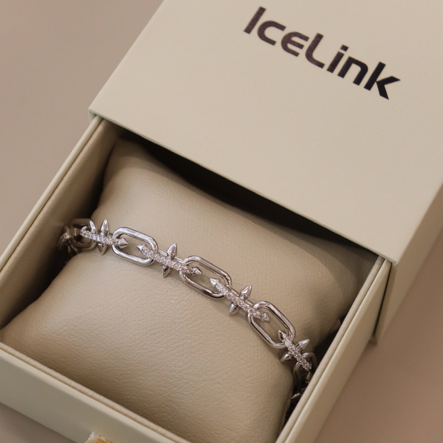 Mens Chrome Link Paperclip Bracelet Bracelets IceLink-ATL