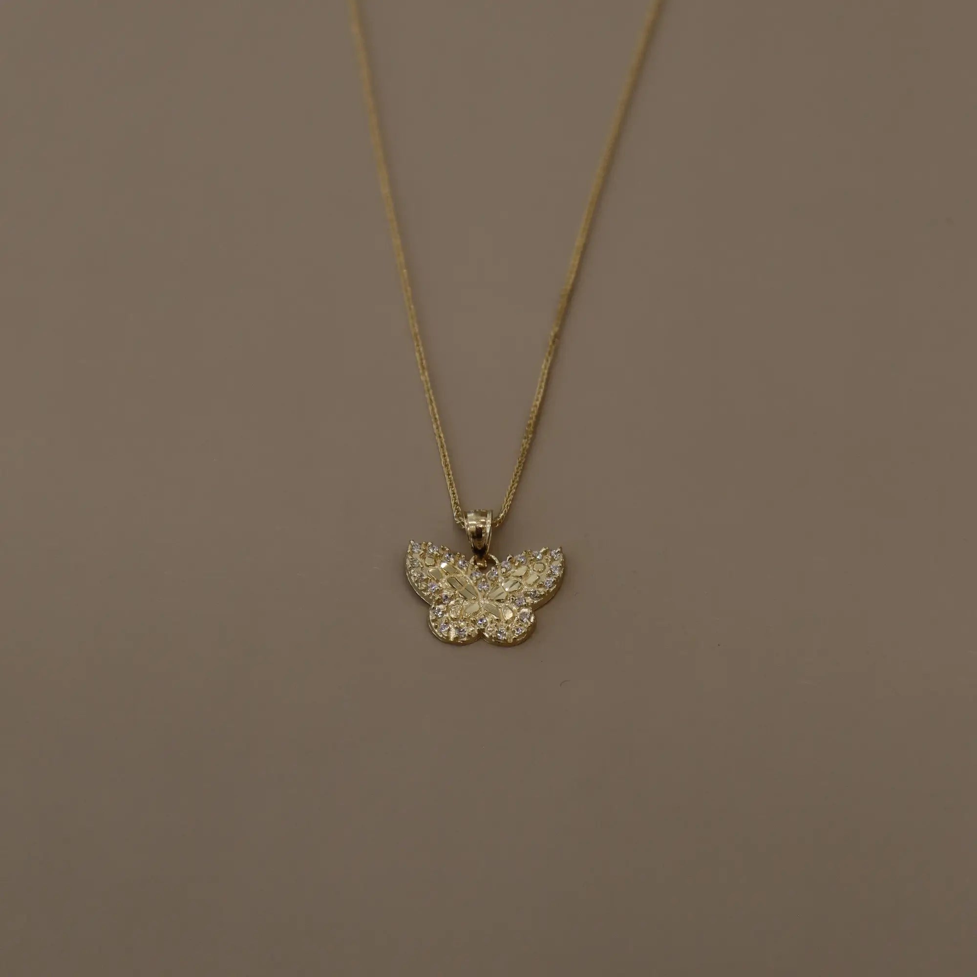 14K Mini Butterfly Pendant Charms &amp; Pendants IceLink-CAL