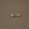 14K Mini Butterfly Stud Earrings Earrings IceLink-SVN