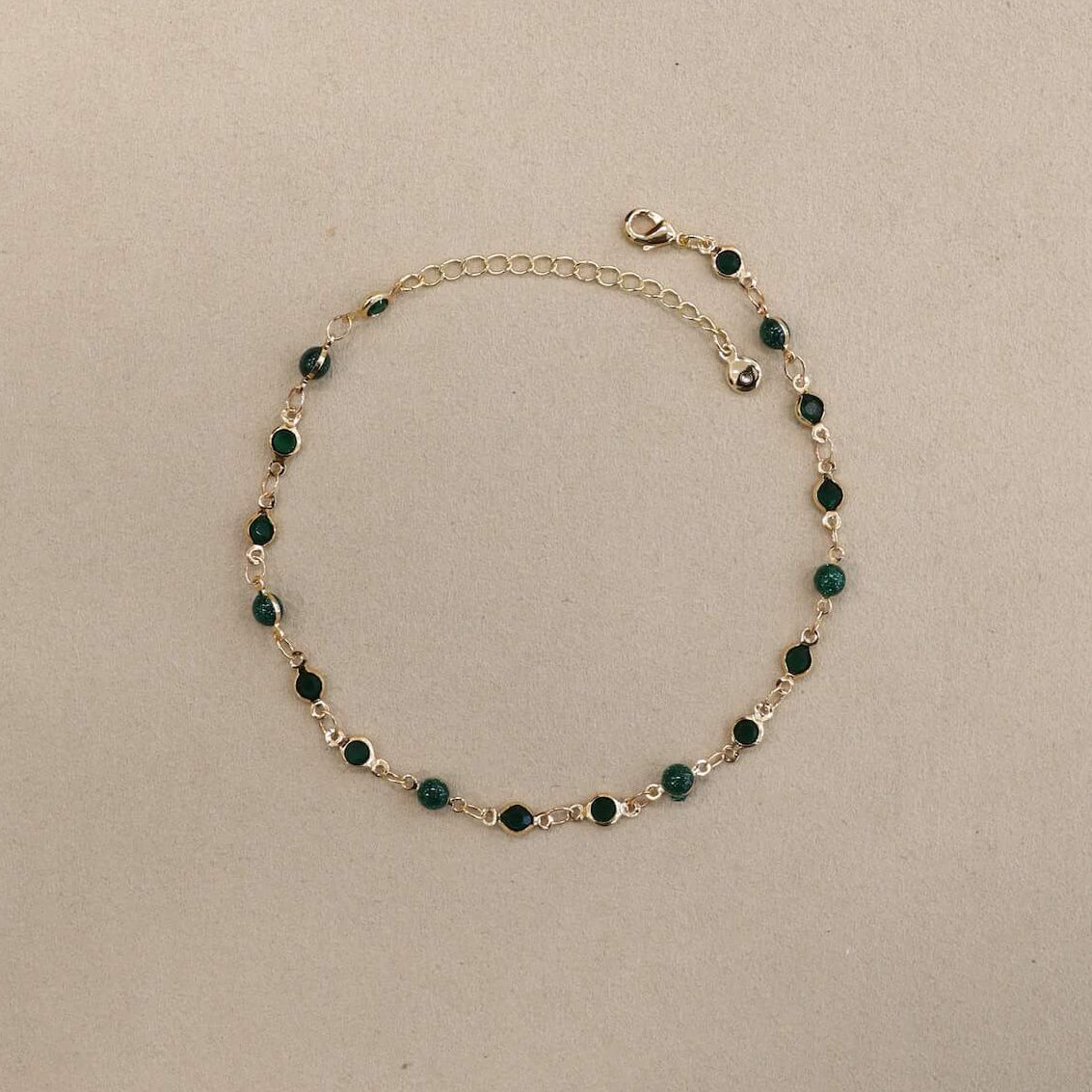 Green Stone Anklet