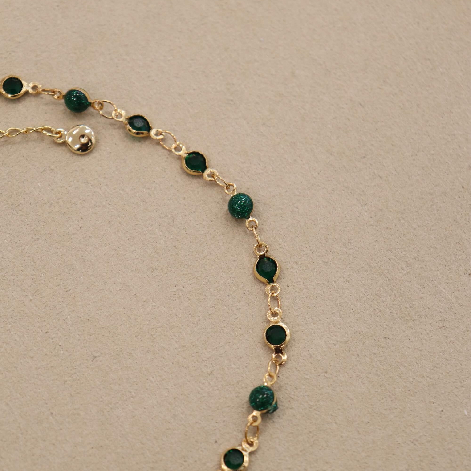 Green Stone Anklet