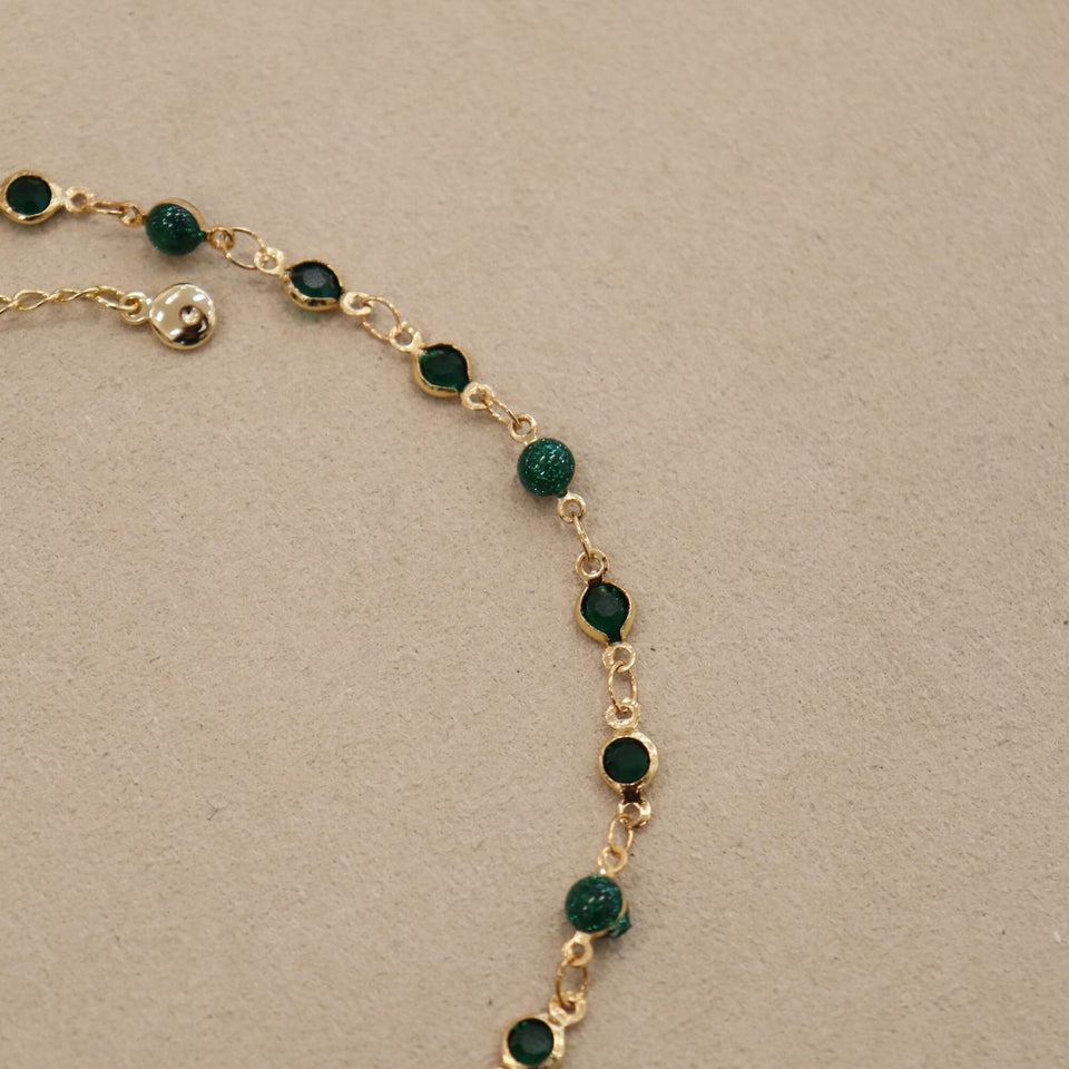 Green Stone Anklet