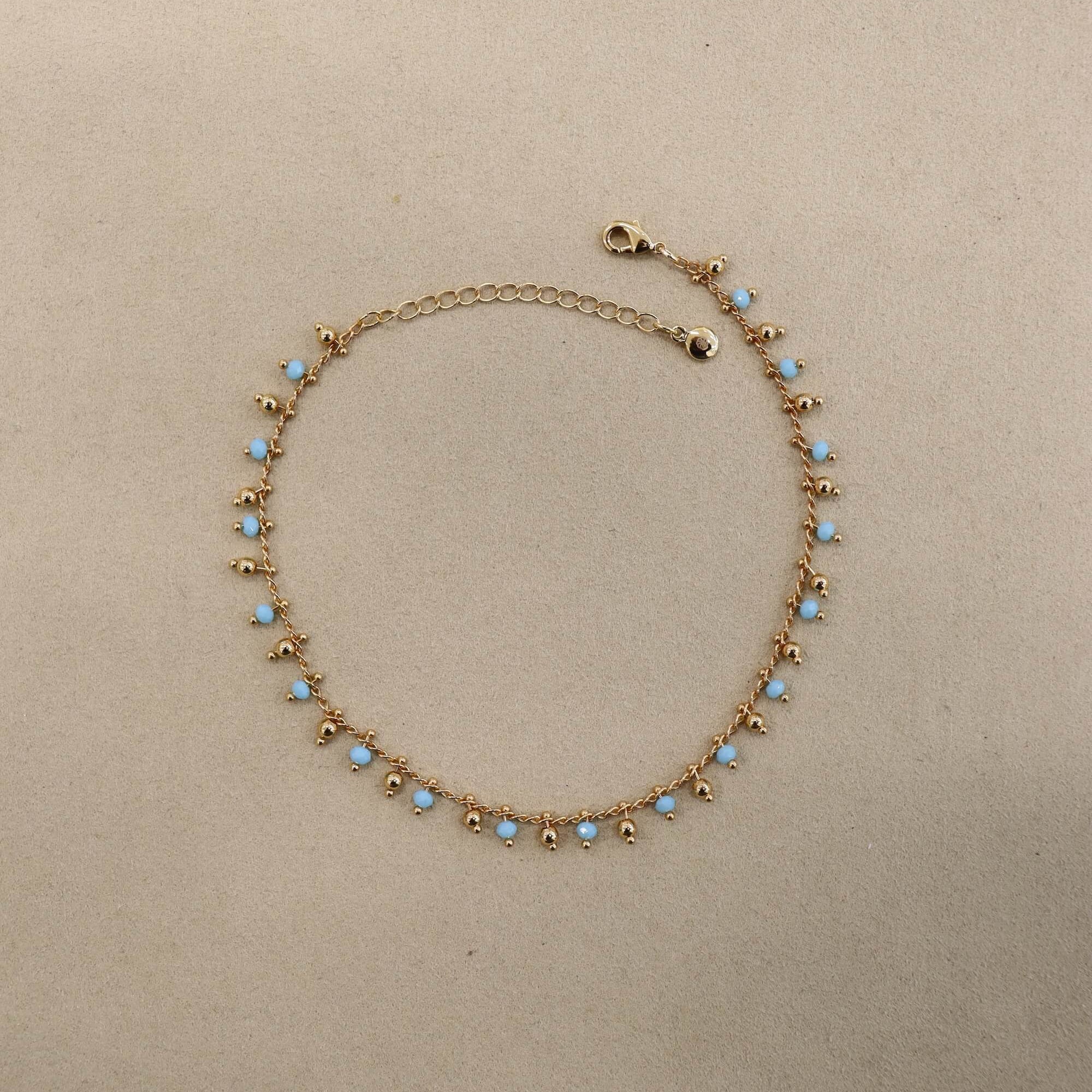 Turquoise Beaded Anklet