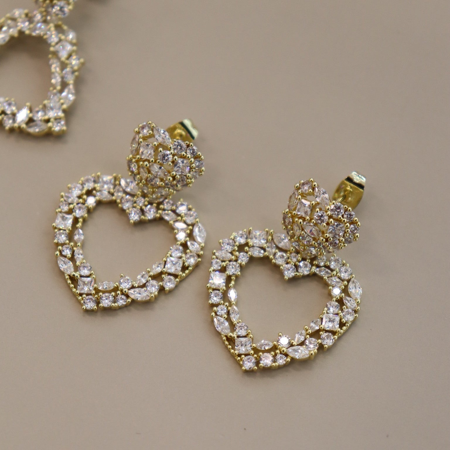 ‘Alia’ Cluster Heart Earrings (sample sale) Earrings IceLink-CINDY