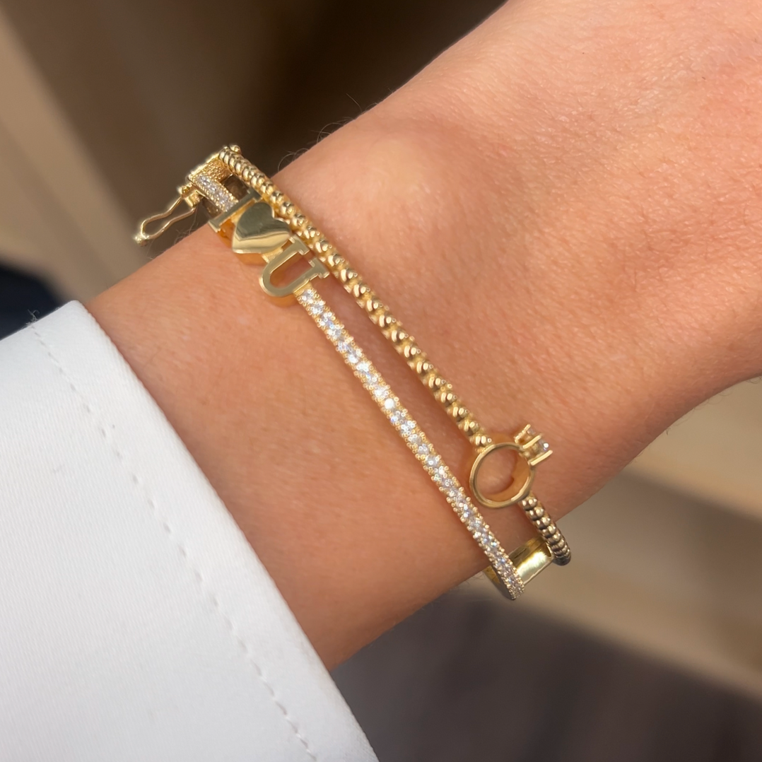 14K ILU Diamond Bangle (sample sale) Bracelets IceLink-CAL