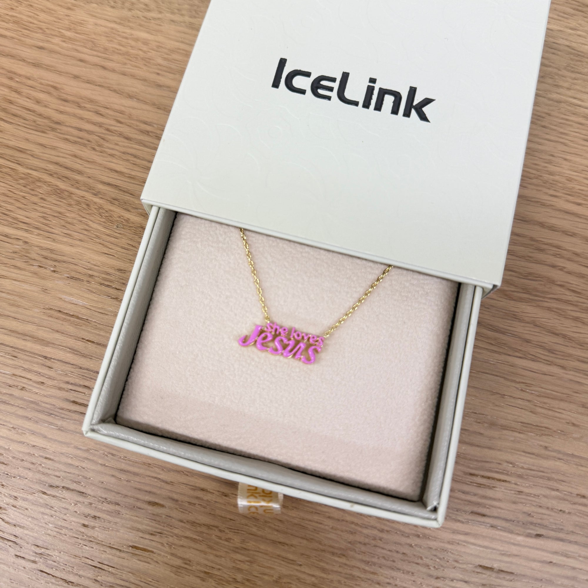 She Loves Jesus Necklace IceLink-ATL