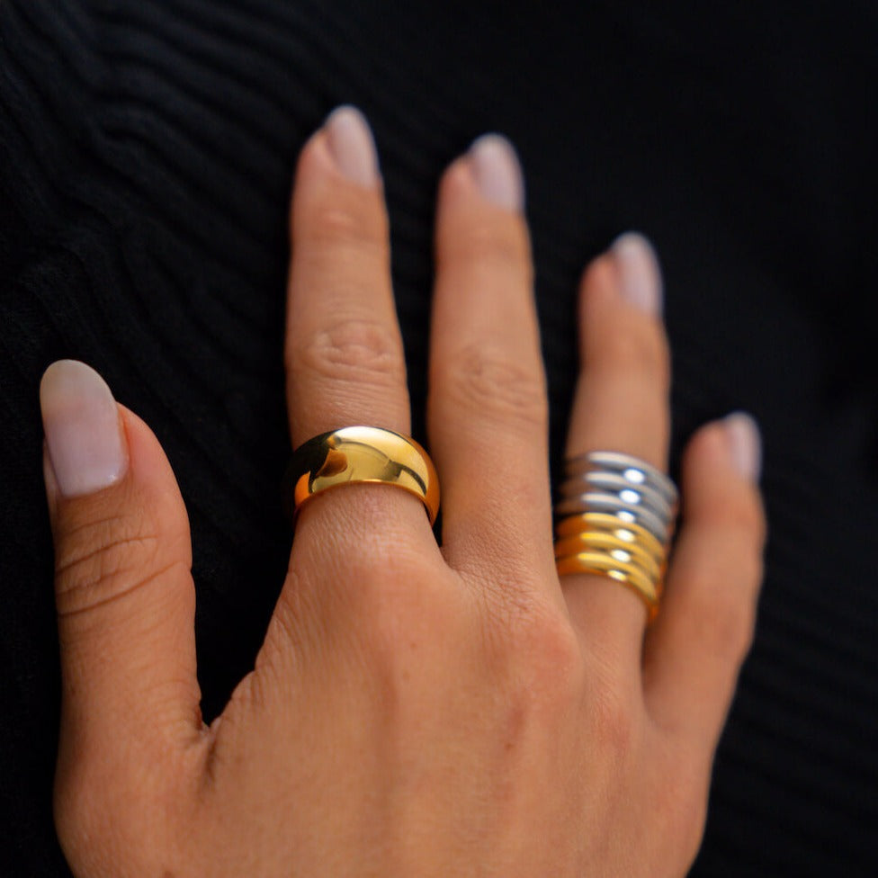 Tara Ring (Sample Sale) Rings IceLink-BL Gold PVD 6 