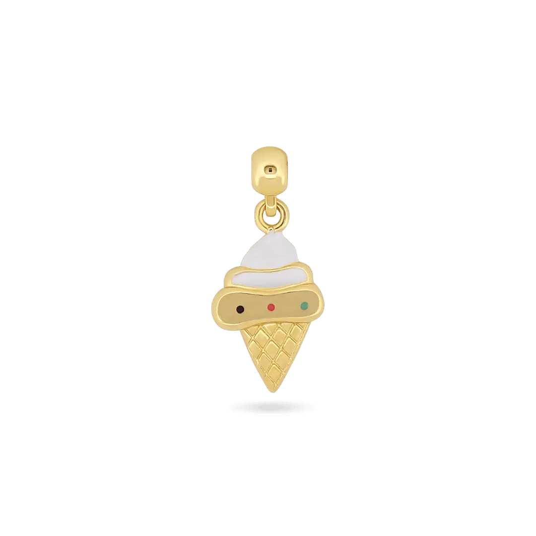 Ice Cream Enamel CharmSlide™ Charms &amp; Pendants IceLink-SKY Yellow