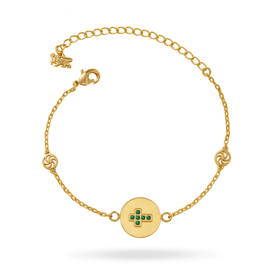Birthstone Cross Bracelet