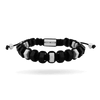 Men&#39;s Hexagon Onyx Eternity Cord Bracelet Bracelets IceLink-VA Stainless Steel