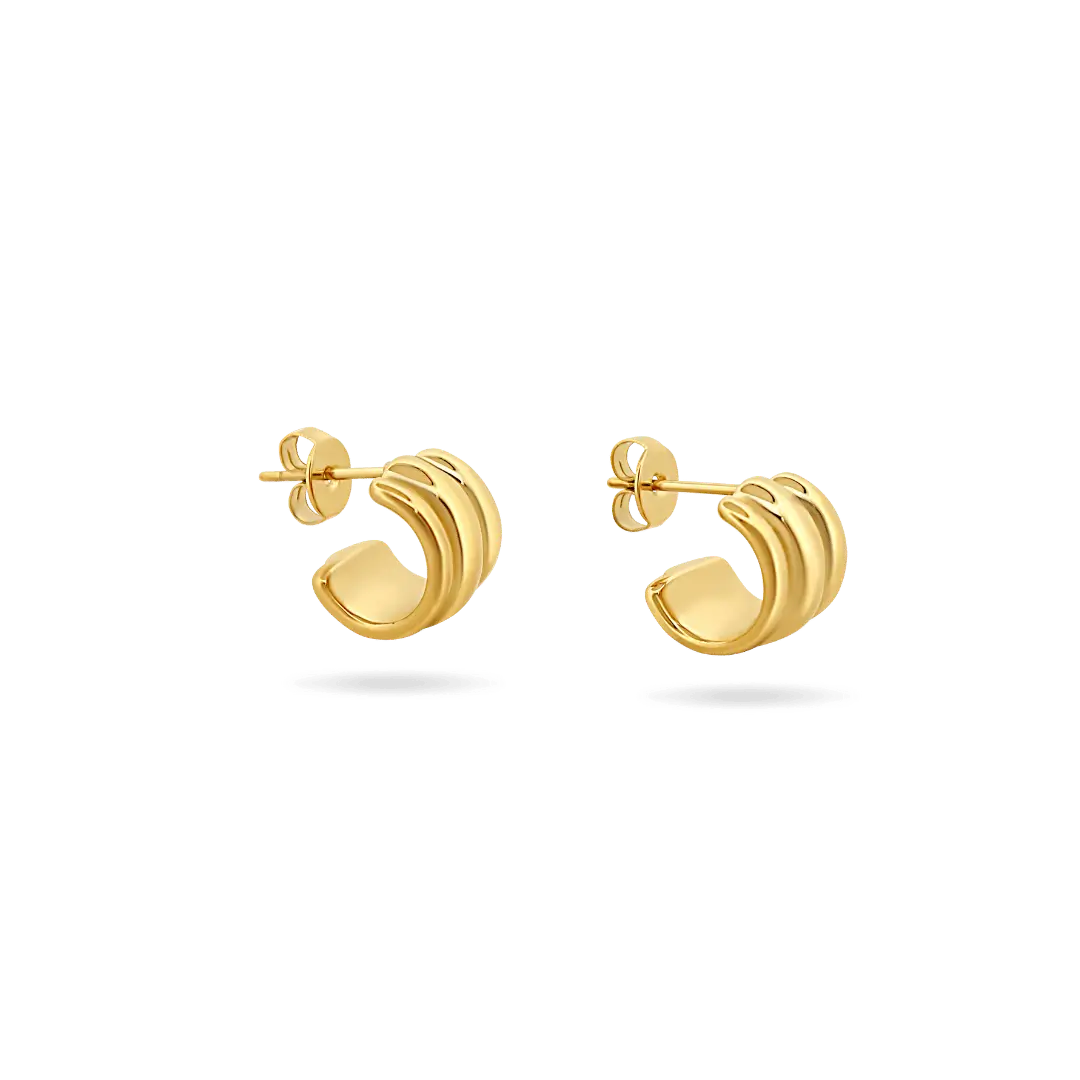 ‘Nina’ Mini Ribbed Earrings (sample sale) Earrings IceLink-SODA