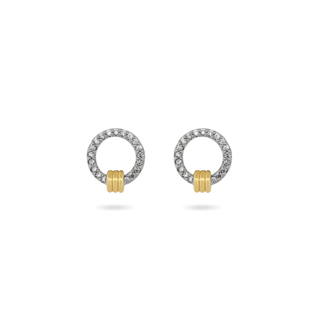 ‘Ora’ Open Circle Studs (sample sale) Earrings IceLink-CINDY