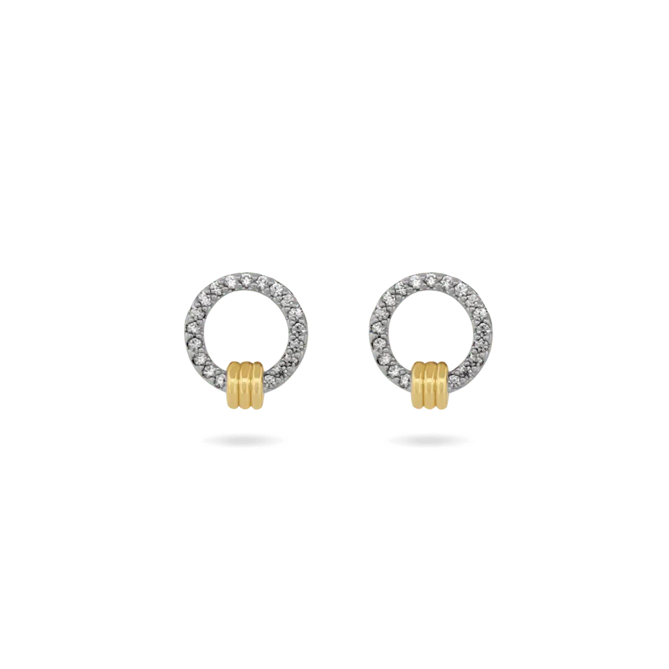 ‘Ora’ Open Circle Studs (sample sale) Earrings IceLink-CINDY