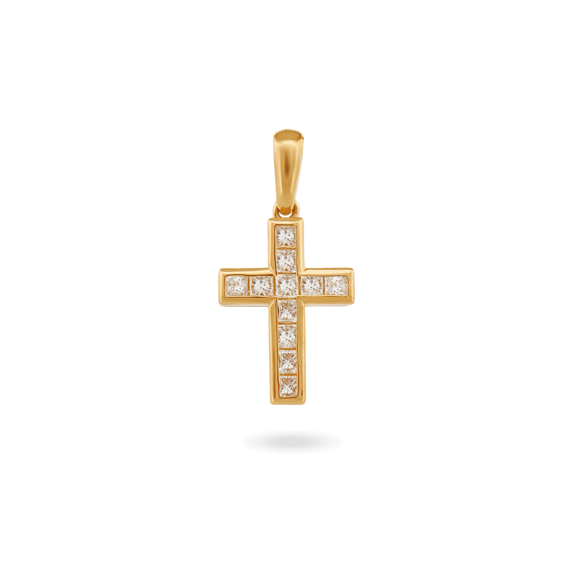14K Glory Diamond Cross Pendant 15.1mm Necklaces IceLink-CAL   