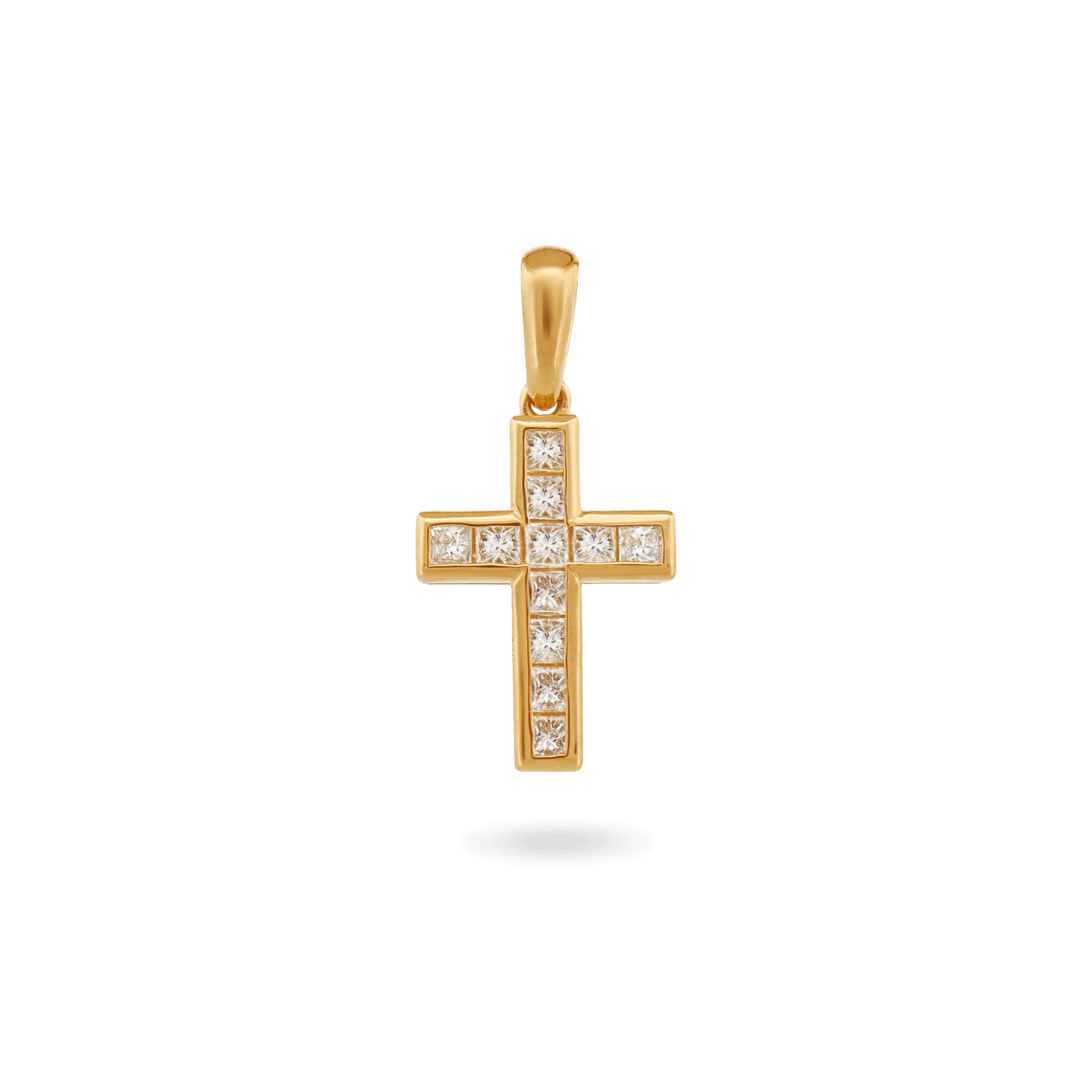 14K Glory Diamond Cross Pendant 15.1mm Necklaces IceLink-CAL   