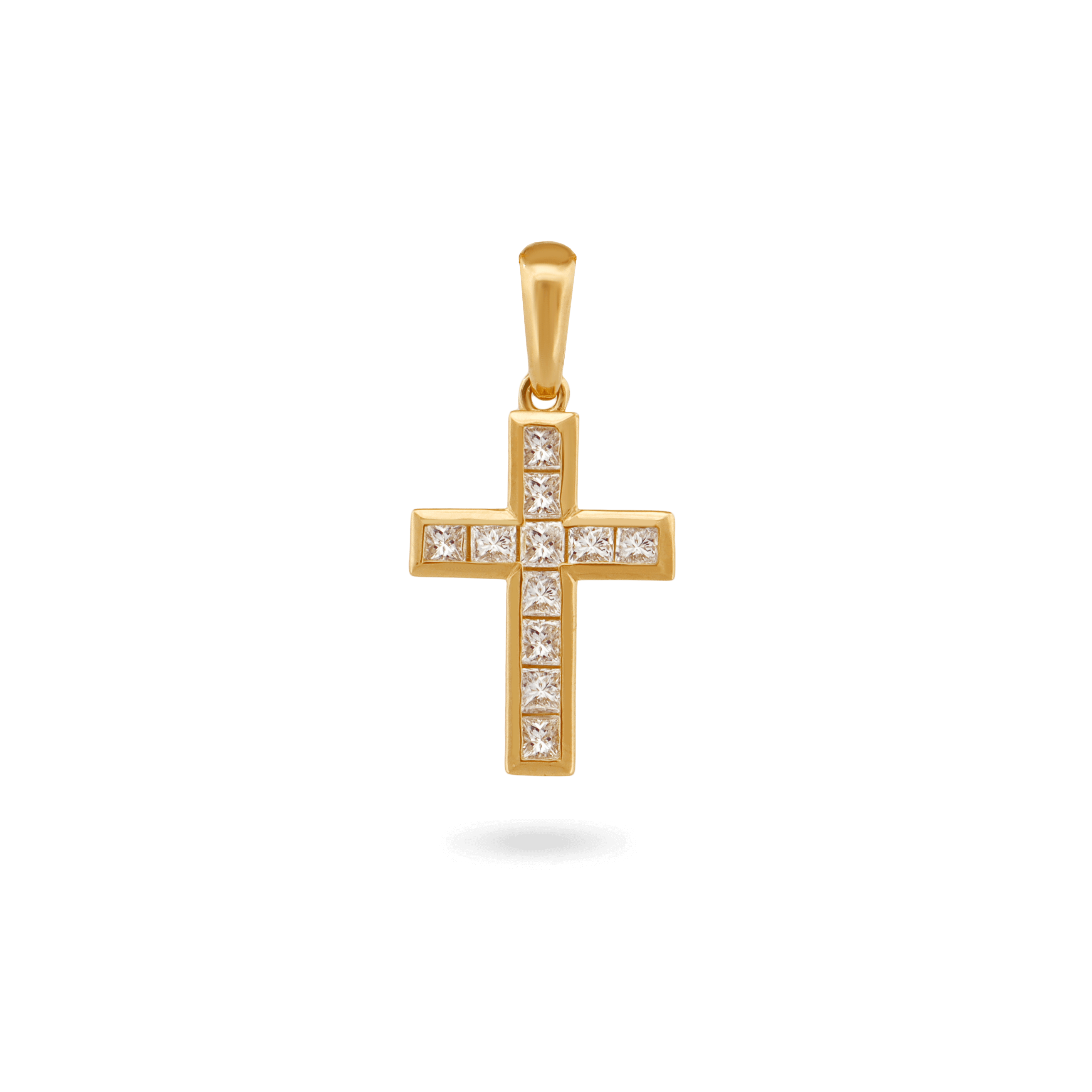 14K Glory Diamond Cross Pendant 15.7mm Necklaces IceLink-CAL   