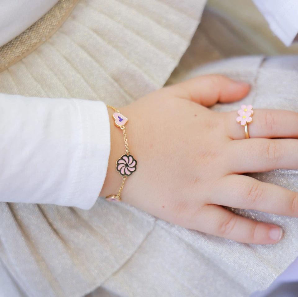 Kids 'Sienna' Heart Eternity Bracelet Bracelets IceLink-DONNA