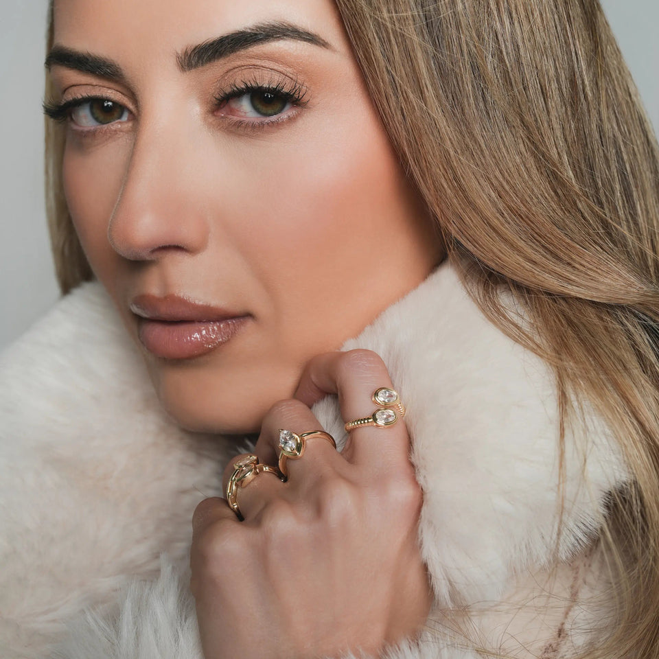 'Suzy' Marquise Floater Ring Rings IceLink-NICE 4