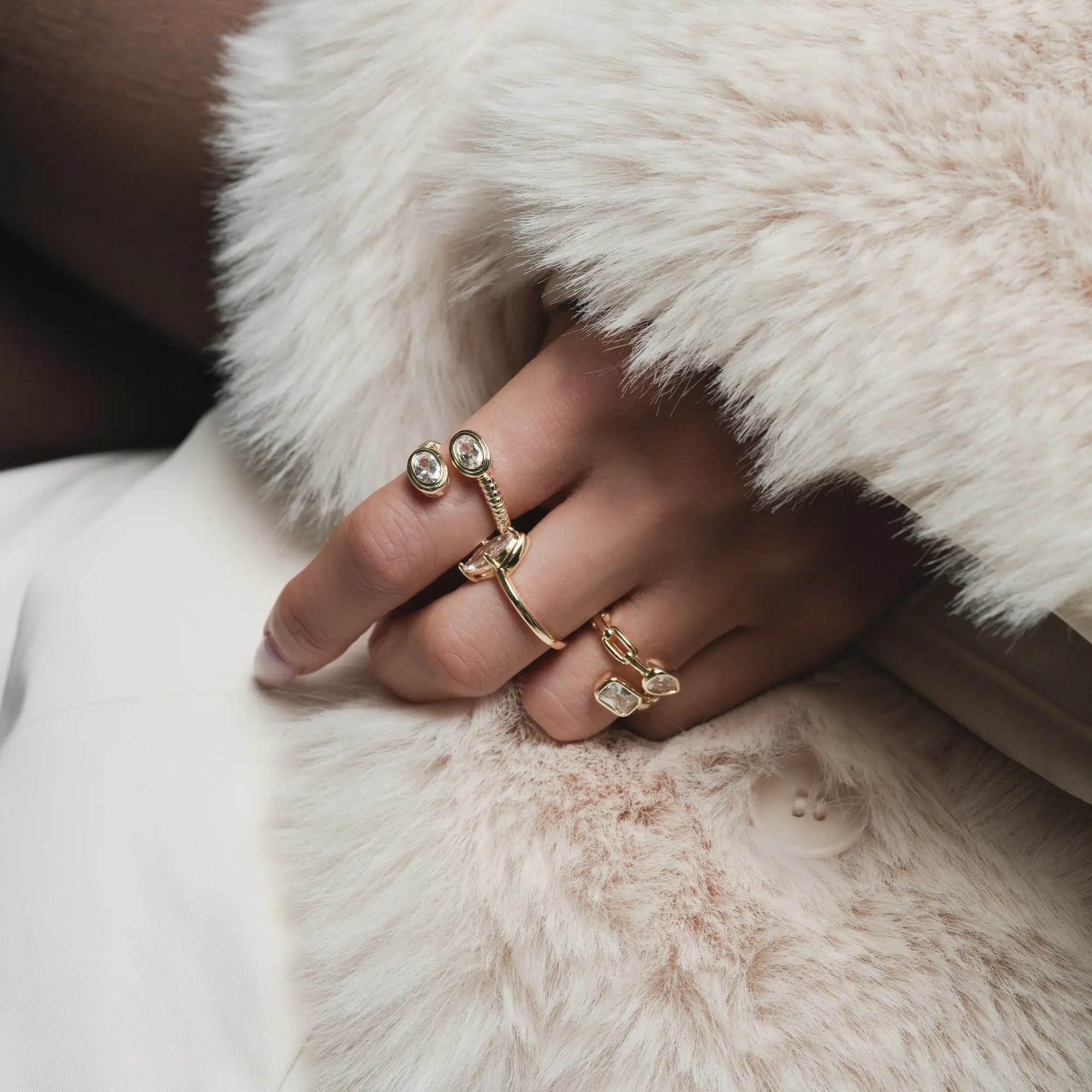 'Suzy' Marquise Floater Ring Rings IceLink-NICE