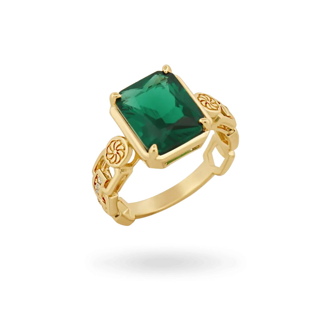 'Rogue' Emerald Ring Rings IceLink-ATL 5
