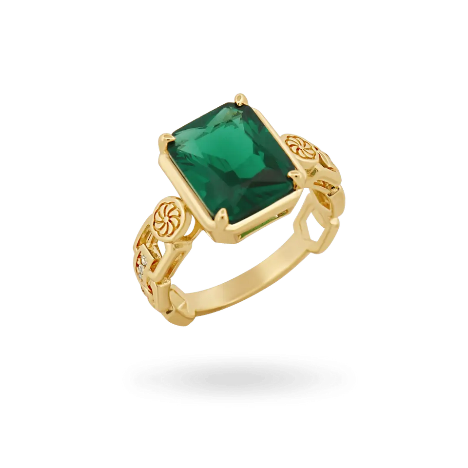 'Rogue' Emerald Ring Rings IceLink-ATL 5