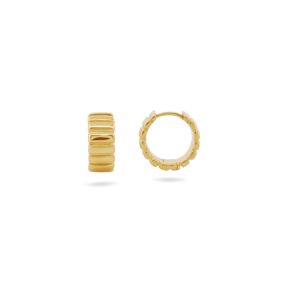 ‘Rue’ Ribbed Huggies (sample sale) Earrings IceLink-SODA