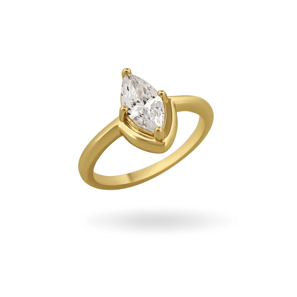 'Suzy' Marquise Floater Ring Rings IceLink-NICE 4