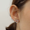 14K Big Heart Diamond Stud Earrings (Sample Sale) Earrings IceLink-CAL   
