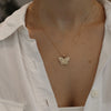 14K Mini Butterfly Pendant Necklaces IceLink-CAL